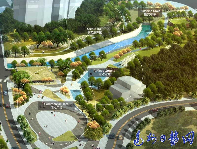 滨河绿地!万家河新锦片区将成为服务周边市民的社区公园