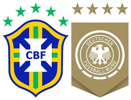 巴西队徽与四星德国队徽
