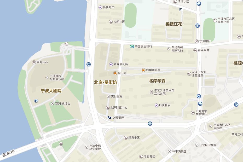 宁波市江北区北岸星街坊音乐广场内