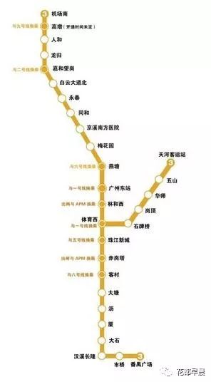 广州地铁3号线路线图
