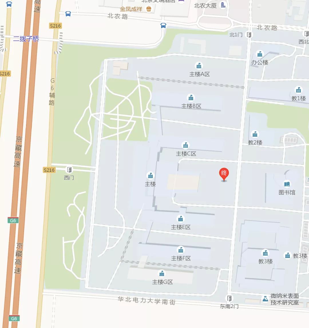 b,c三个出口任一出口出均可),沿辅路向北1500米左右,由华北电力大学