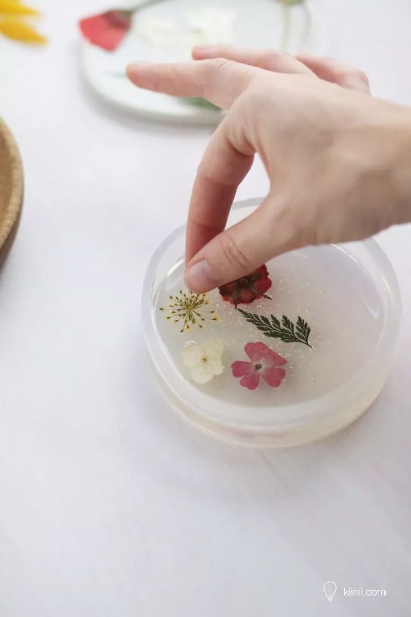diy水晶滴胶押花杯垫 | 既封存花卉的美丽,又要美丽而实用