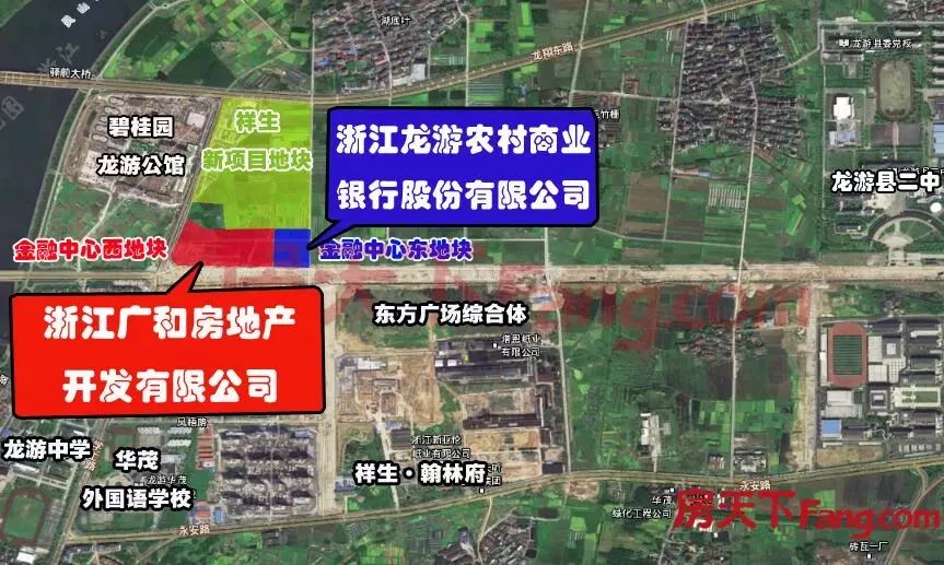 龙游4宗地块成交,含商务金融,科教,公共设施用地!