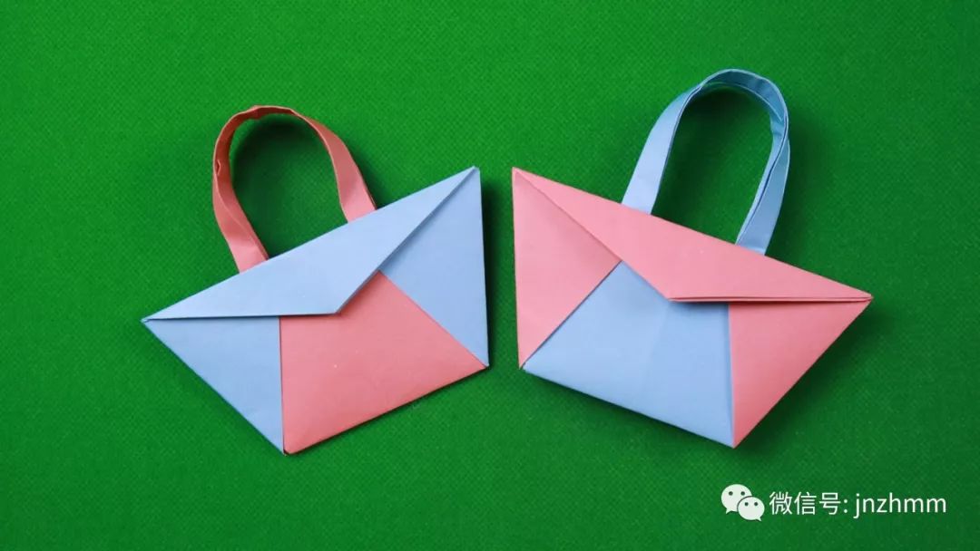 diy一款简单的手提袋折纸,非常实用的手提袋