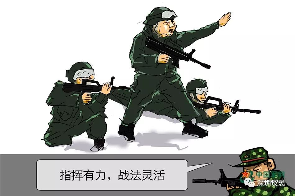 精锐一组漫画告诉你武警反恐防暴的日常