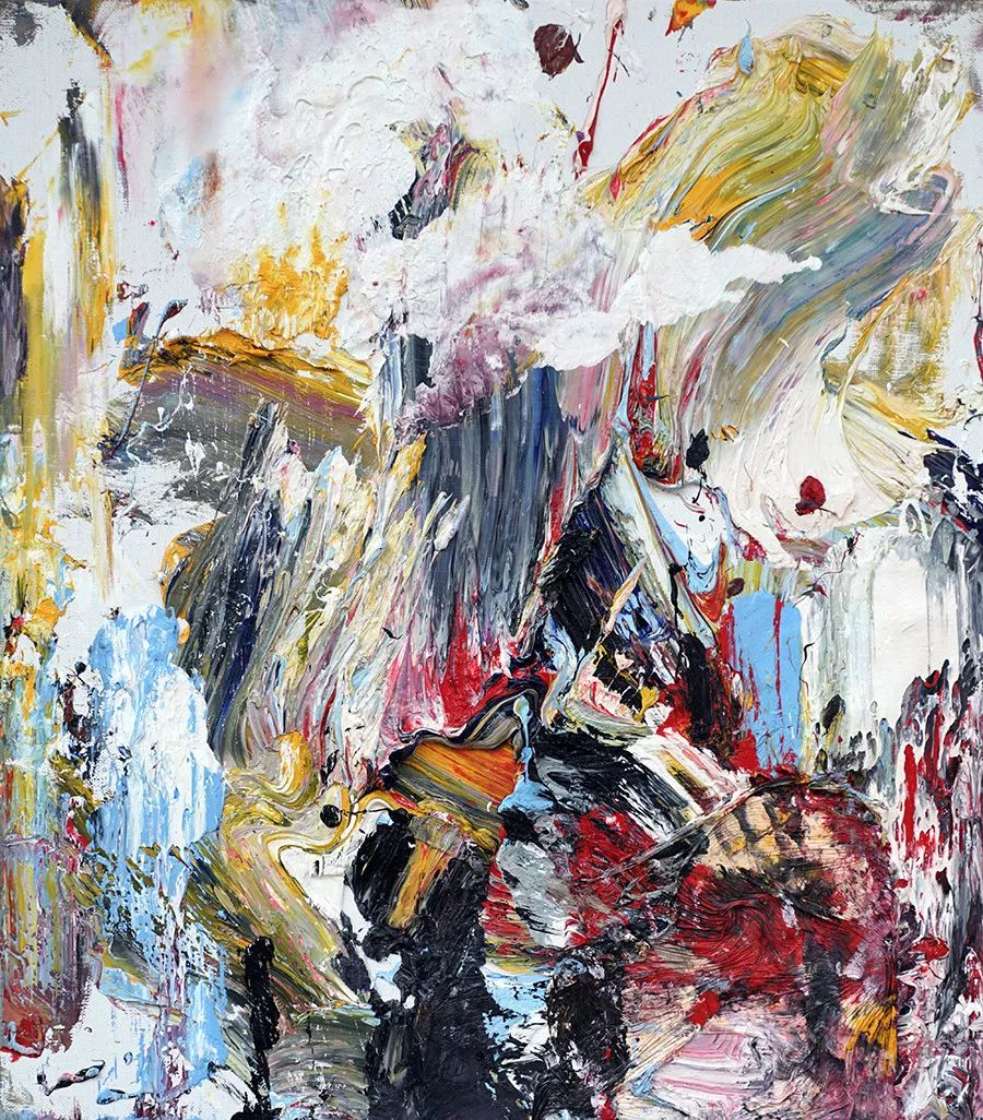 王易罡 2017抽象作品s147 布面油画 wang yigang 2017 abstract s147