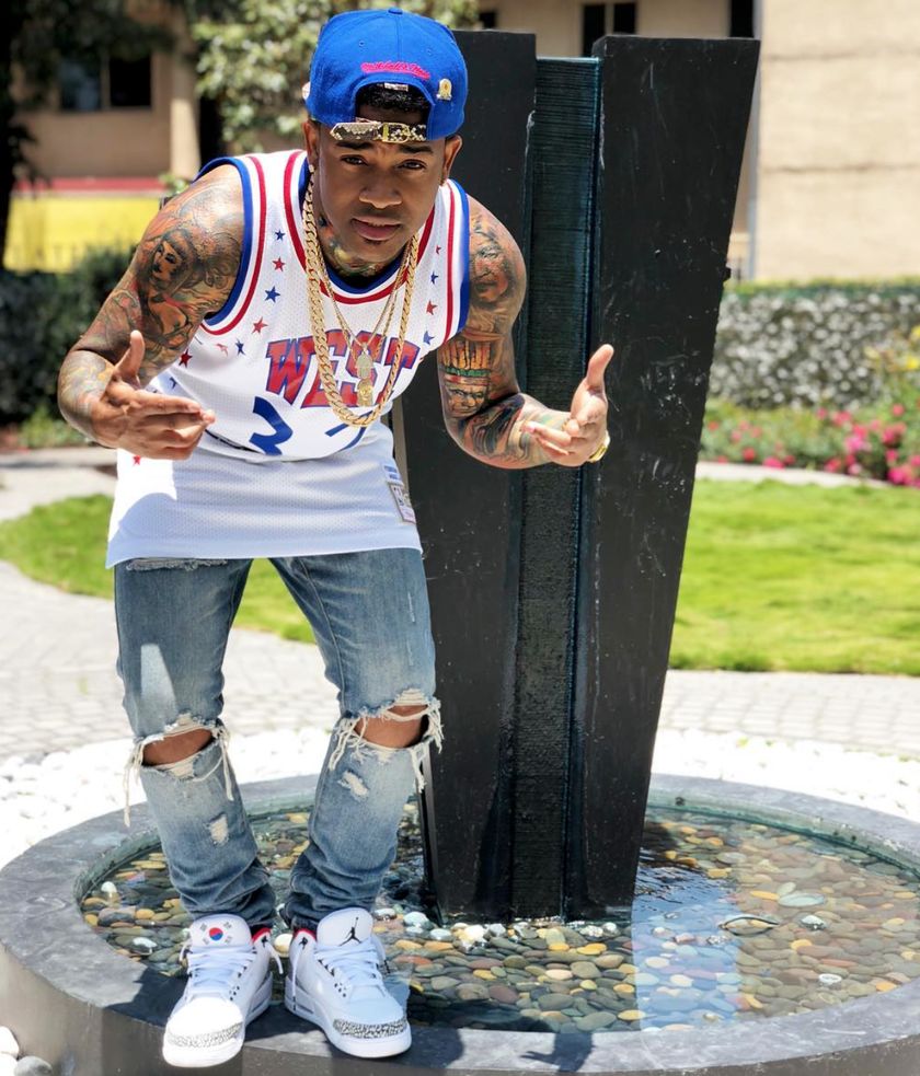 2 Chainz x Versace Chain Reaction sneakers worn by Fabolous in his