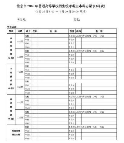 2018高招志愿填报须知官方发布!志愿填报样表抢先看