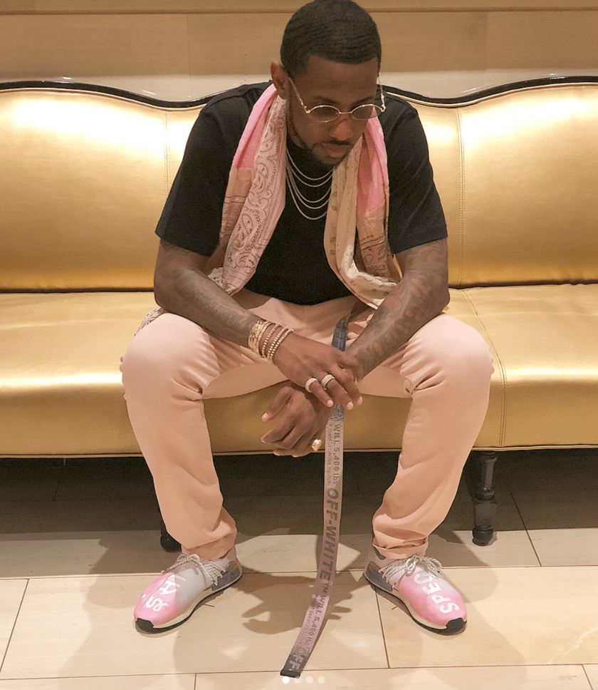 2 Chainz x Versace Chain Reaction sneakers worn by Fabolous in his