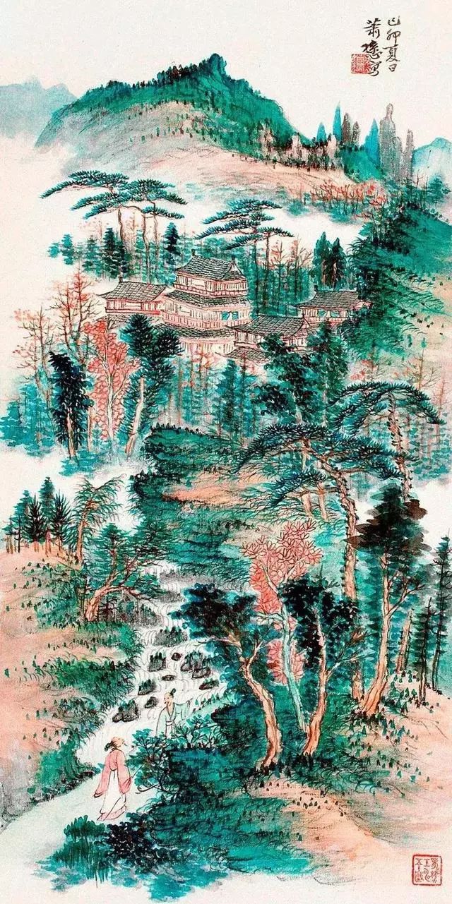 【欣赏】萧谦中山水画:山重水复,万法归一