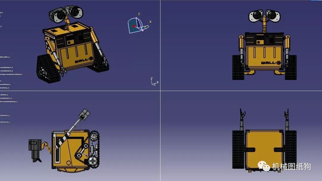 【机器人】机器人瓦利wall-e模型3d图纸 step格式