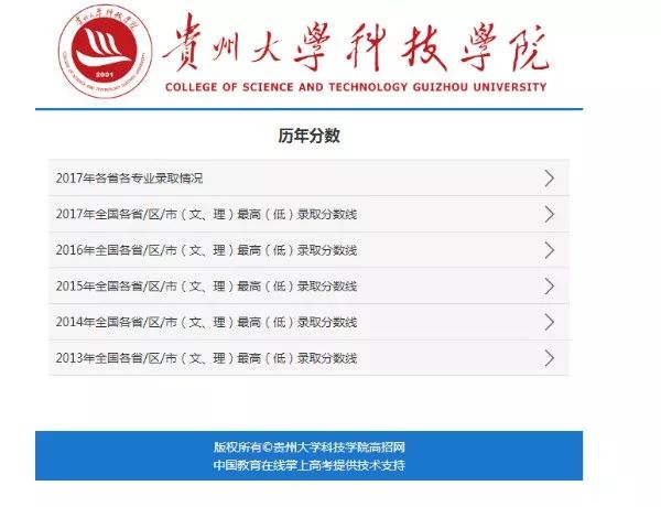 贵州大学科技学院学院高招网!