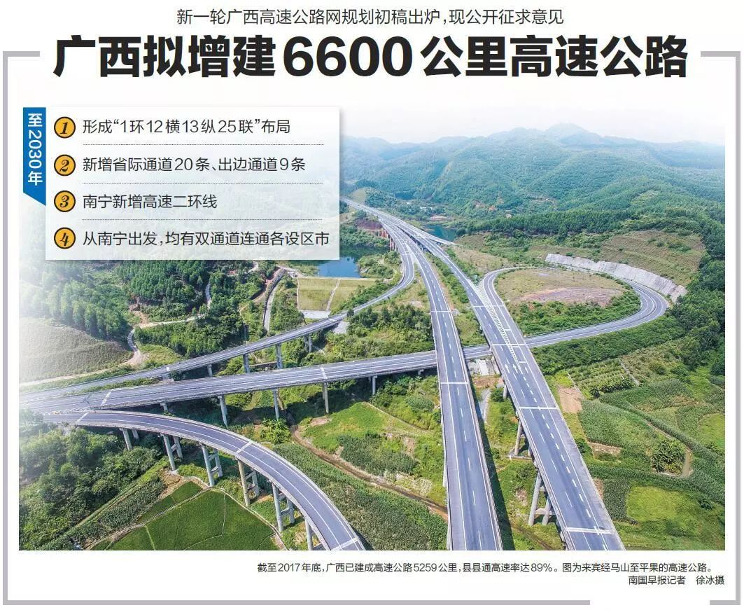 重磅广西拟增建几十条高速公路有一条线路将贯穿武宣南北