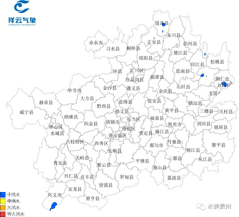 分布根据近期的降水实况,"东方祥云"采用水文分析方法,对贵州土壤湿润