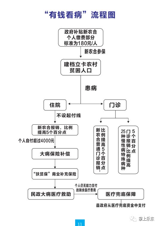 【精准扶贫手册2】乐东健康扶贫"有人帮看病"流程图,"