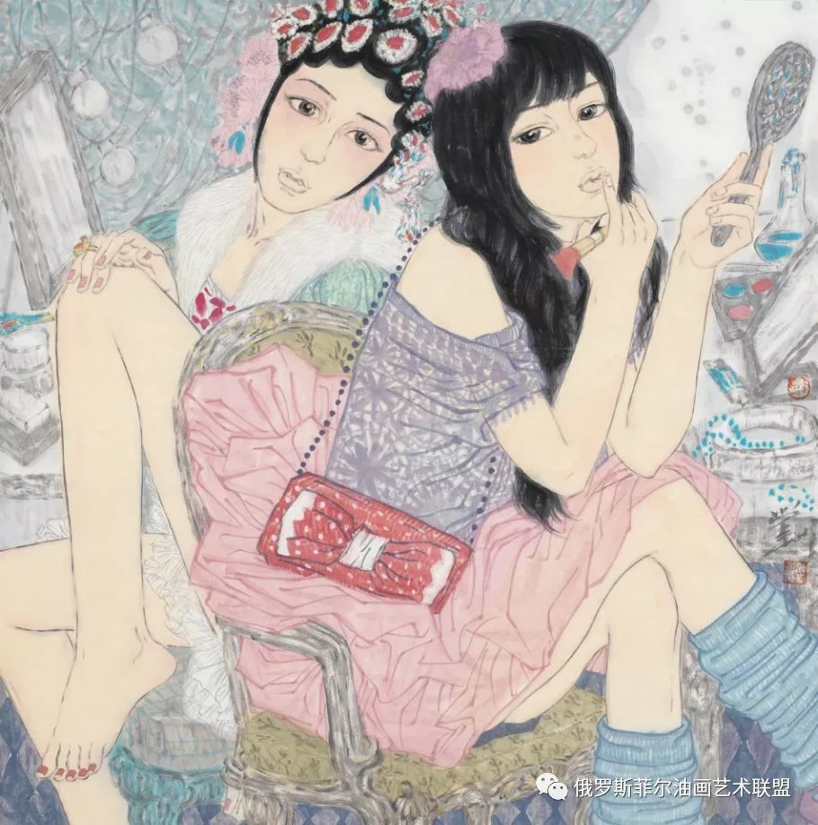 中国女画家许莹国画人物作品欣赏