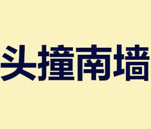 南墙就在那里撞完记得回头