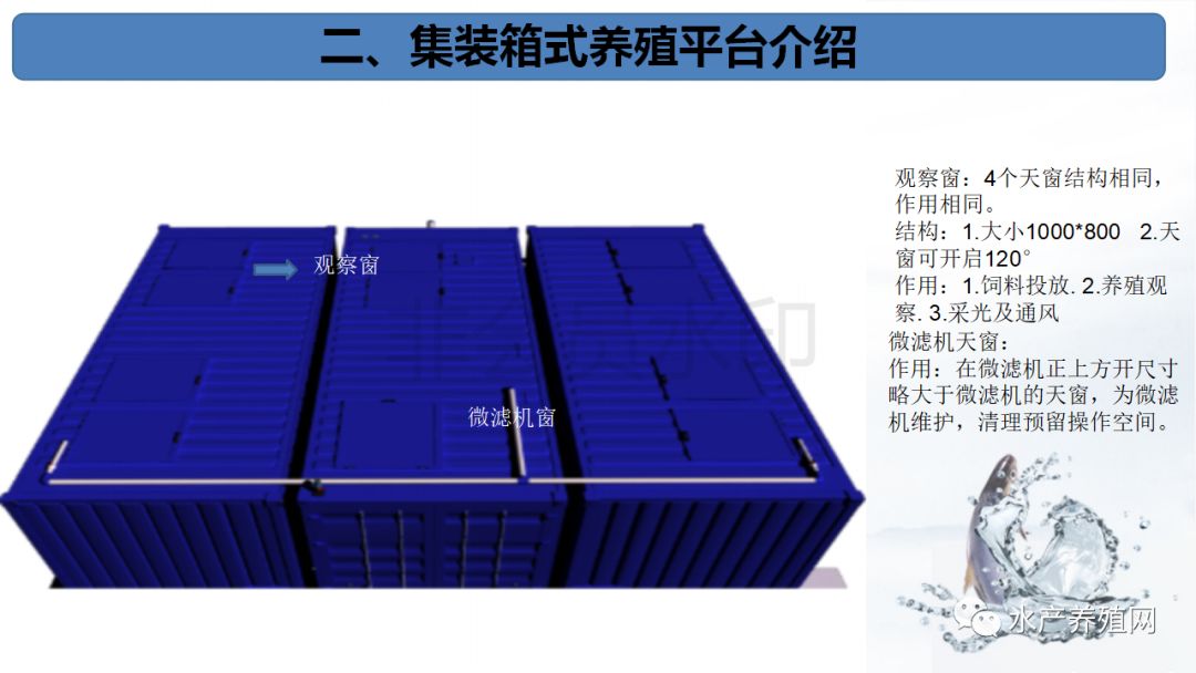 这种集装箱式养殖平台在16个省区共计700多个箱体投入使用