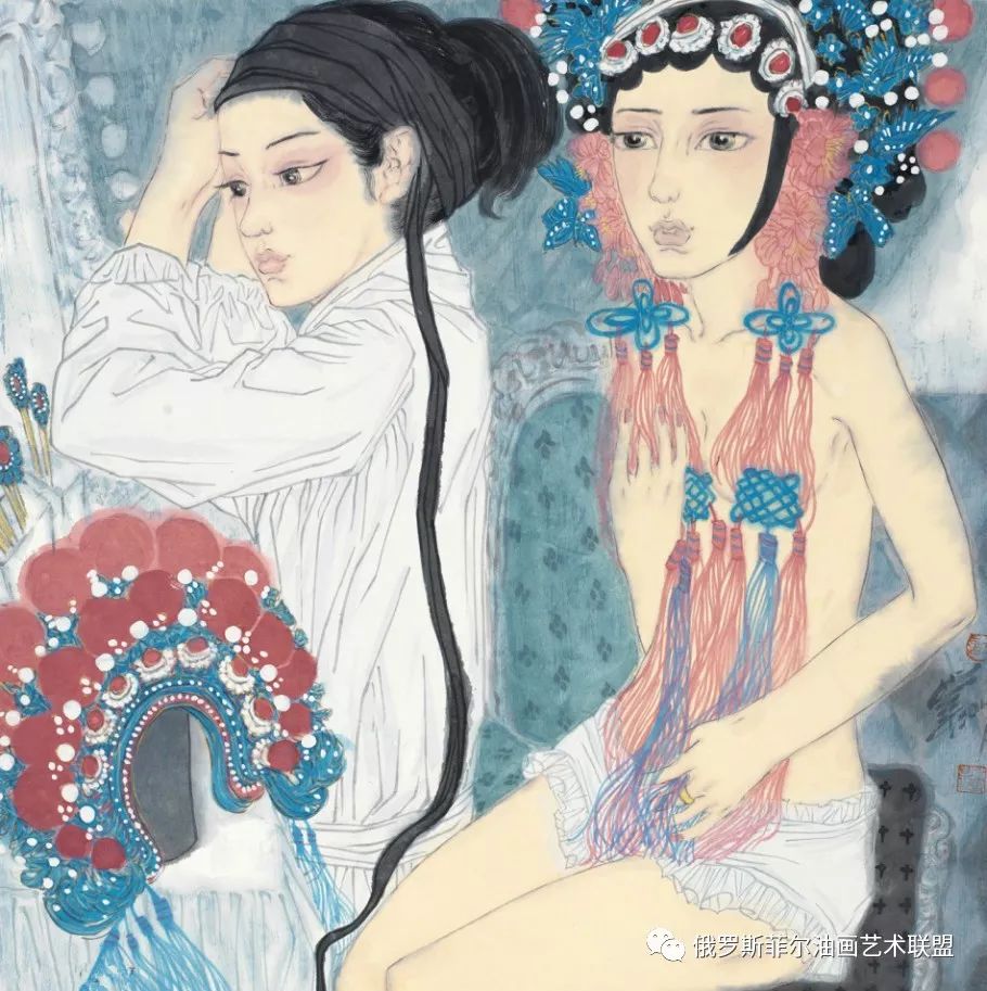 中国女画家许莹国画人物作品欣赏