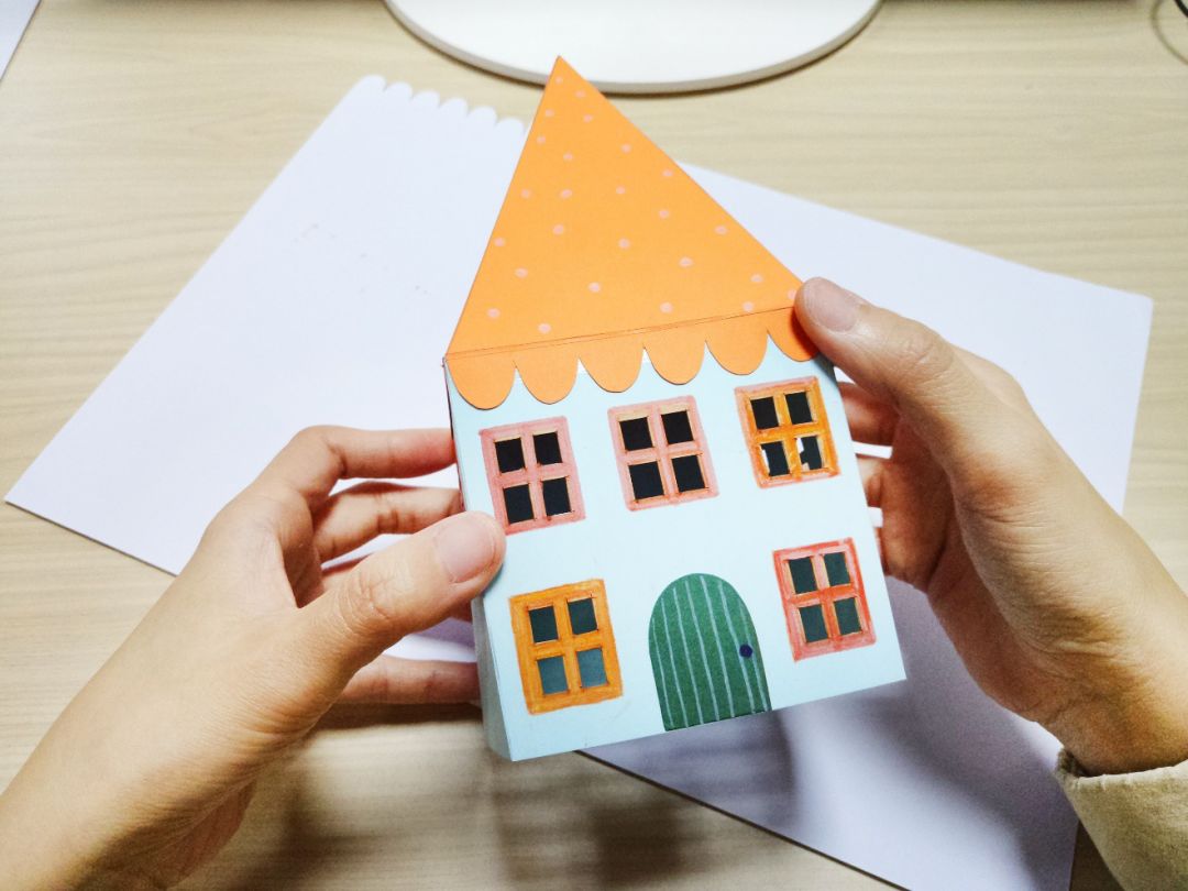【手工】用卡纸DIY迷你小房子模型，步骤挺简单，一起做起来_哔哩哔哩_bilibili
