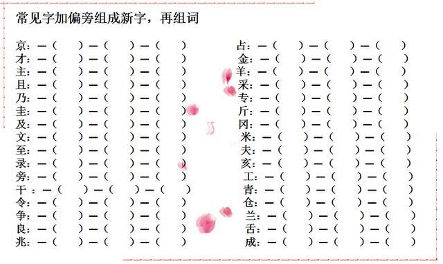 小学前后鼻音大全 常考偏旁部首组新字,打印一次受用三年!