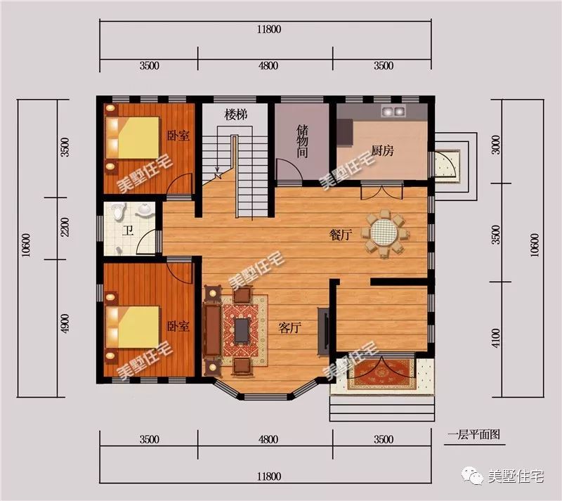 3套占地120平的农村别墅,每款都符合宅规定,真好!