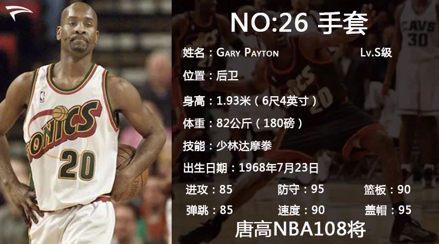 唐高nba108将手套加里佩顿