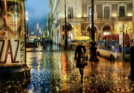 今夜 有雨敲窗——油画里的浪漫雨夜