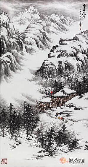 国内知名雪景山水画吴大恺:禅意与传统国画的结合
