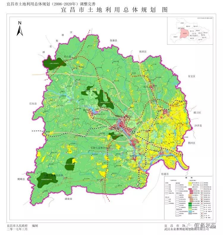 近日 市信息公开发布了最新 《宜昌市土地利用总体规划(2006