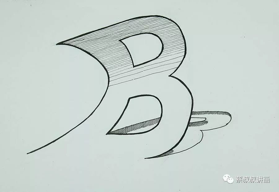 创意立体画:字母b空间