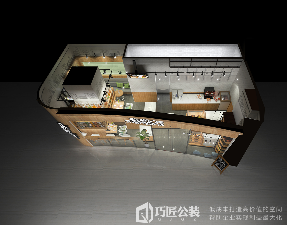 6米商铺做两层实景图 6米商铺装修设计 - 上海禾唐装饰