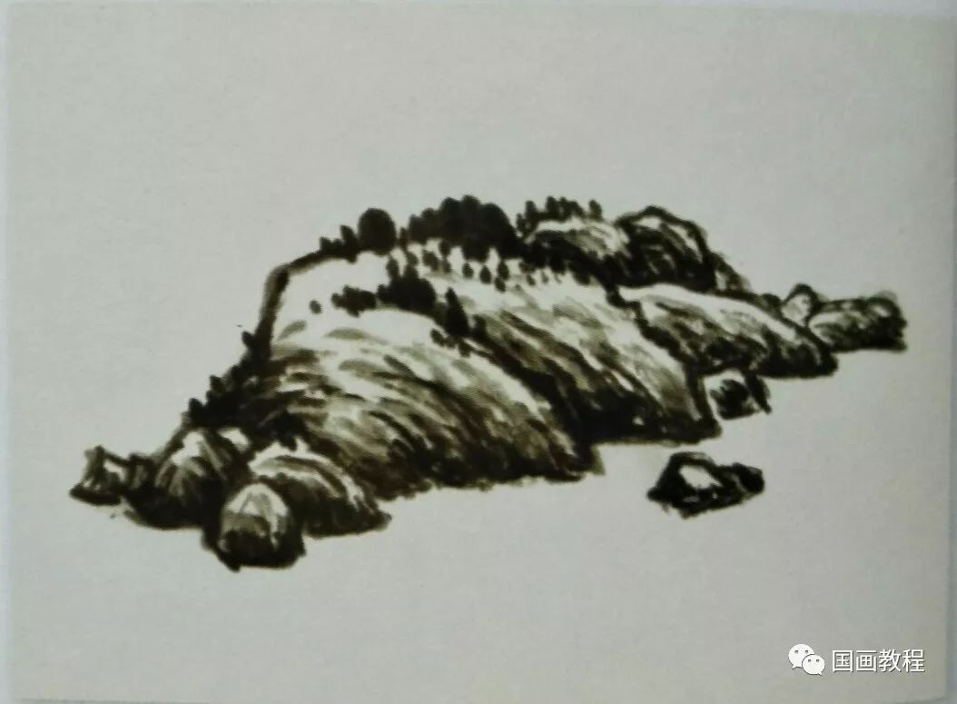 国画山水基础教程—山石的基本皴法-书画讲座-书画年