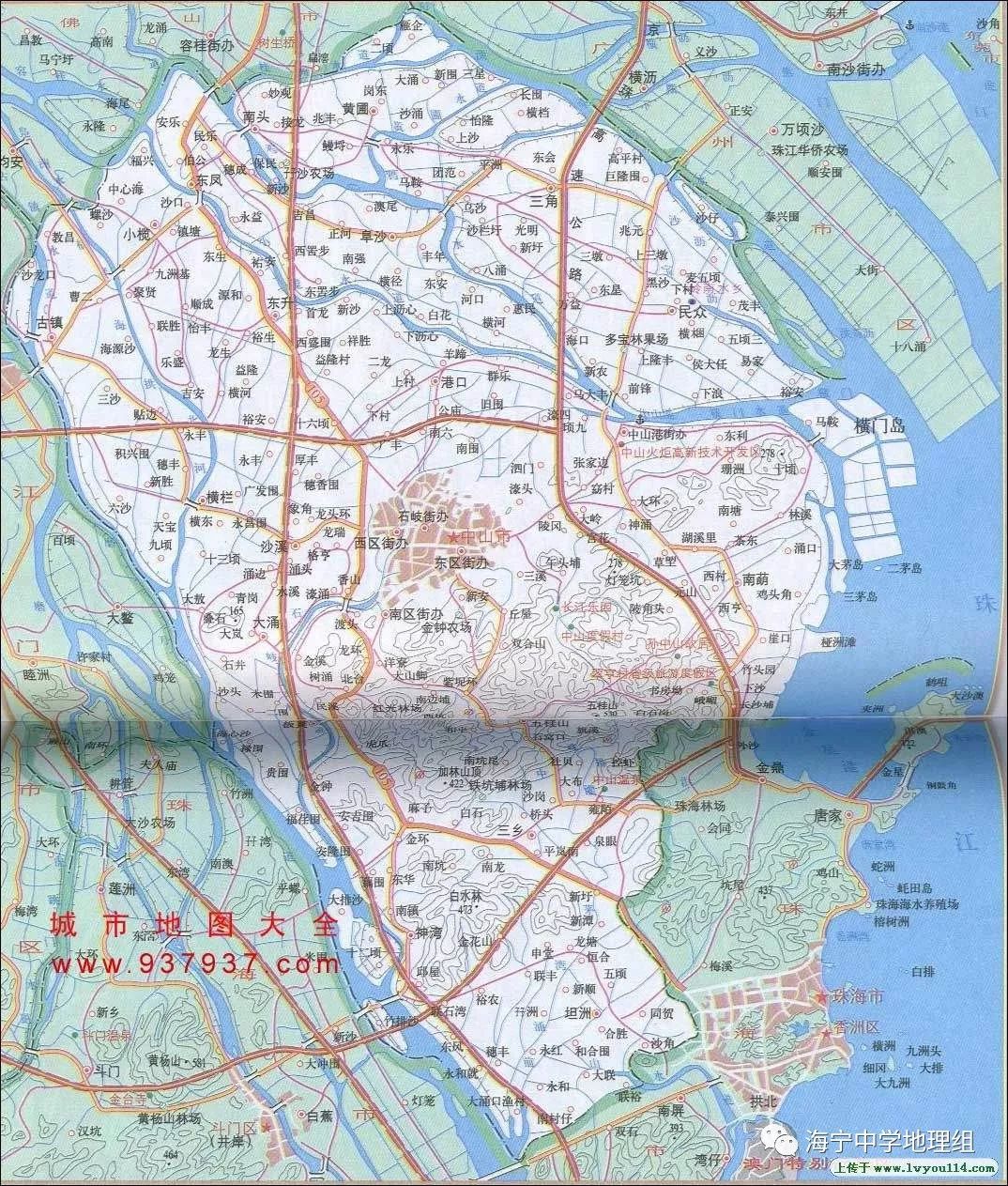 最新广东中山市地图展示_地图分享