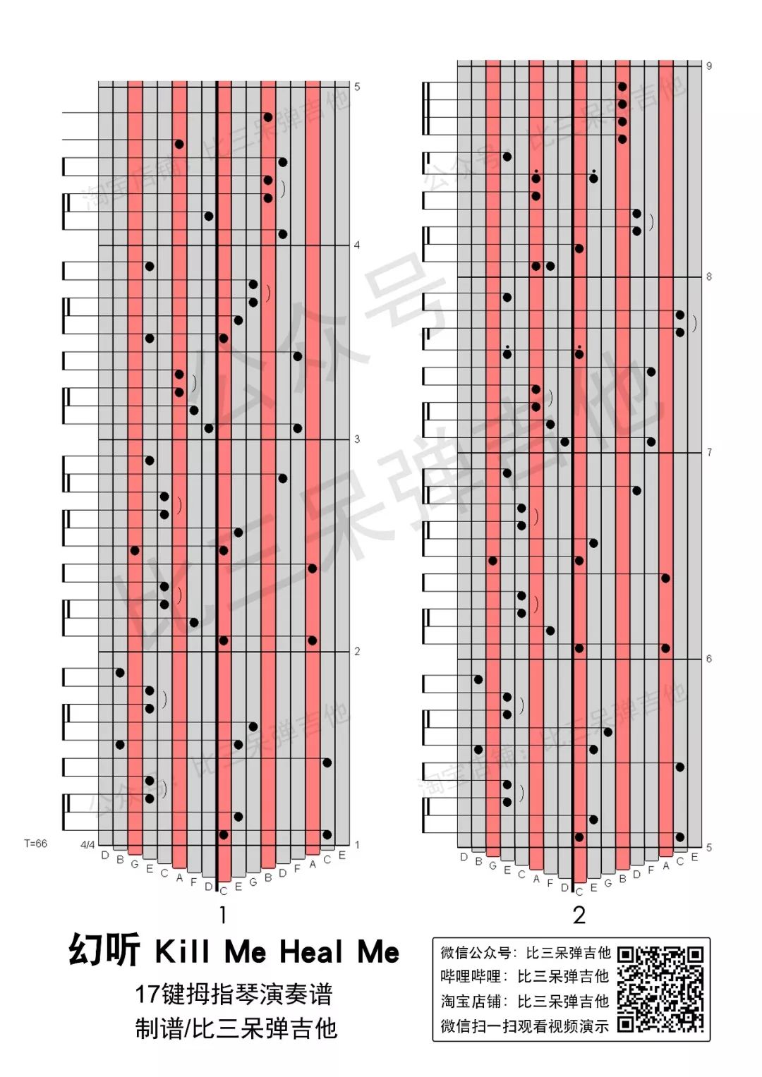 17键简谱_吃鸡摇拇指琴17键简谱(2)