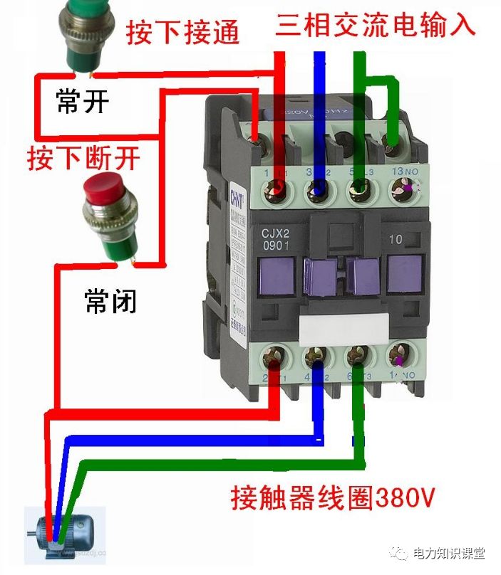 交流接触器的工作原理和接线方式