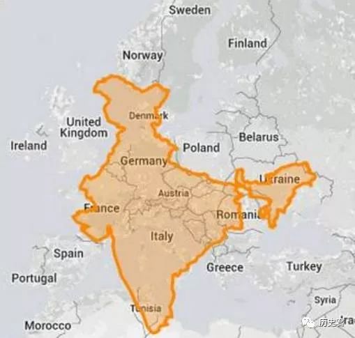俄罗斯没那么大,欧洲真的超小,我们看到的地图一直都错的离谱.图片