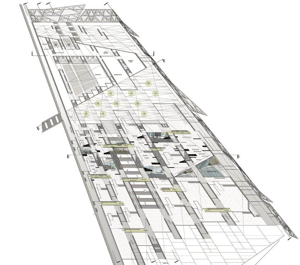 大埃及博物馆平面效果图大埃及博物馆作为综合建筑,能够非常灵活地