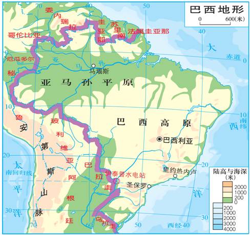 巴西的人口和城市主要分布在_巴西主要城市分布图(3)