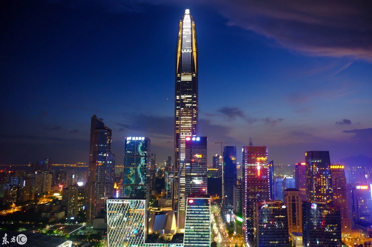 城市风光摄影:深圳cbd的日与夜