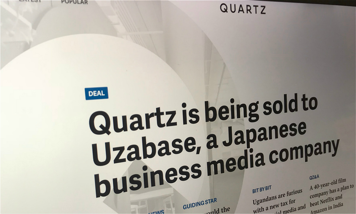 日本のユーザベースが新メディアQuartzを1億1000万ドルで買収、オリジナルブランドとチームを維持