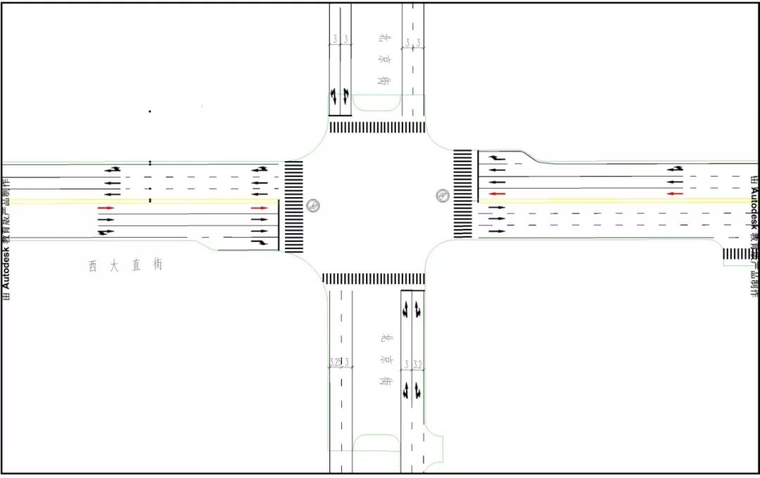 ——西大直街与北京街交叉口交通组织优化