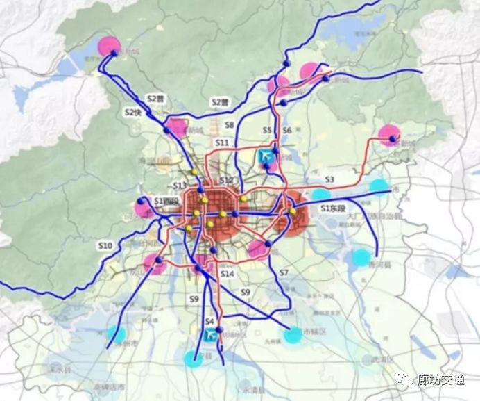 规划14条市郊铁路!两条通往廊坊!