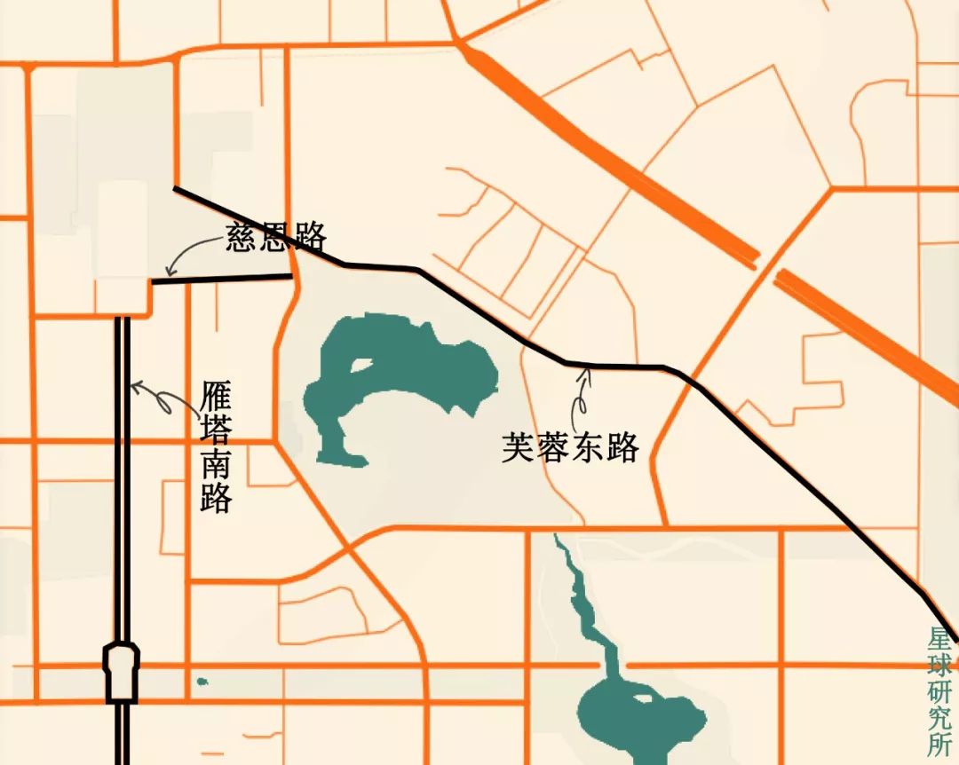 西安市曲江新区局部地图