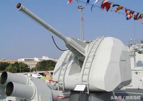 法兰西血统的中国海军h/pj-87型单100毫米舰炮