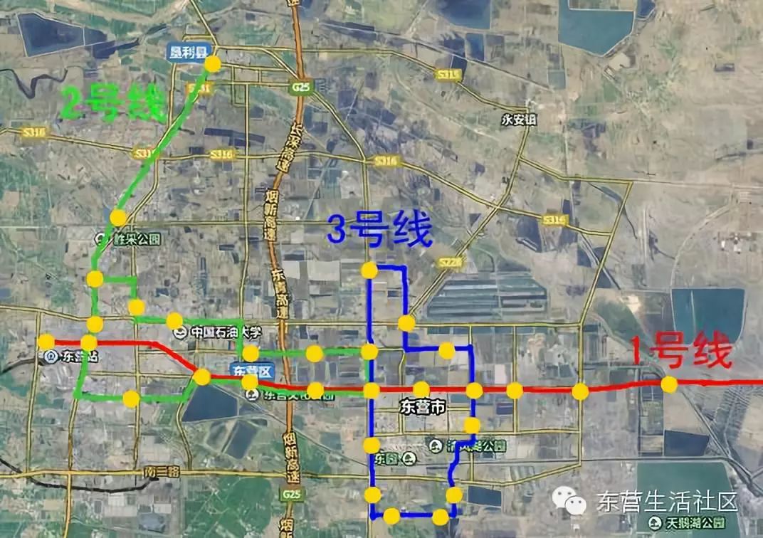 附:东营3条轨道交通线规划!