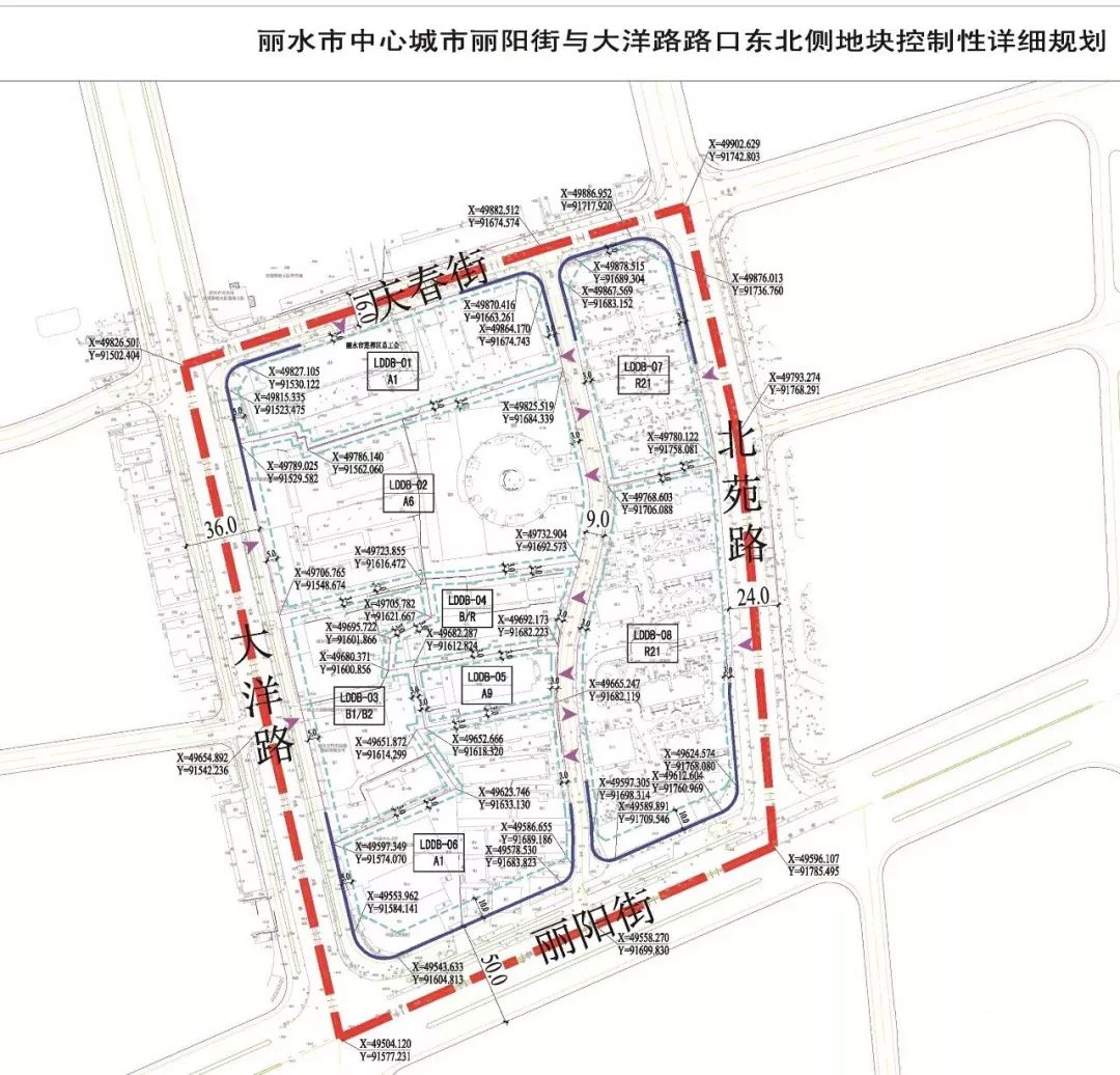 商业住宅行政办公丽水城区这区块最新详细规划公示