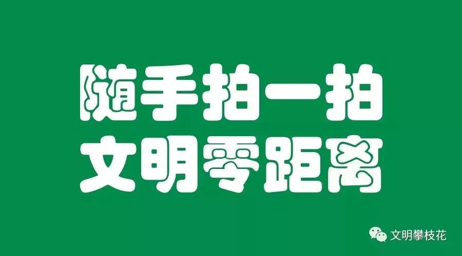 【随手拍一拍 文明零距离"咔嚓!