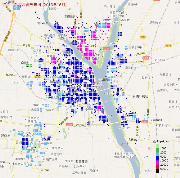 临沂房价分布图