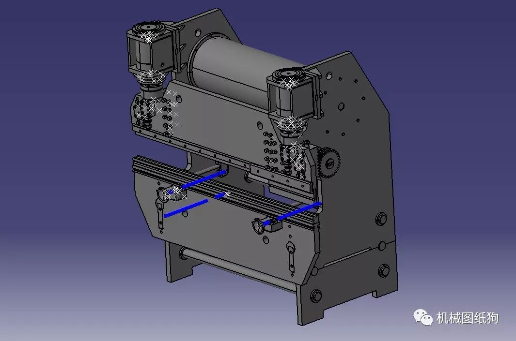 【工程机械】液压弯板机3d模型图纸 stp igs格式